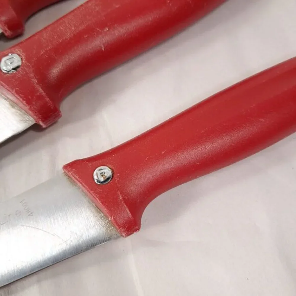 Pirge‎ Pure Line knife set 3 red made in Turkey Paring 48001 Carving Meat 48003